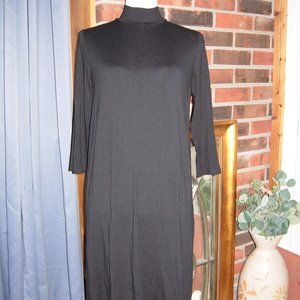 J. Jill Wearever Collection Black Mock Neck Dress S Petite